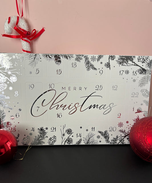 Calendrier de l'avent "Blanc et argenté"