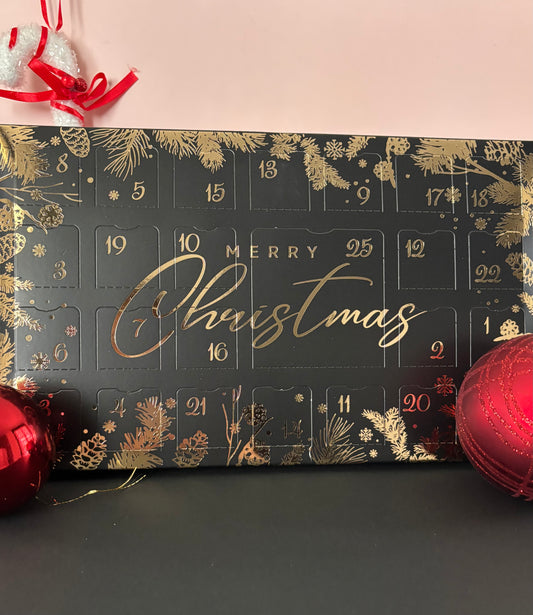 Calendrier de l'avent " Noir et doré"