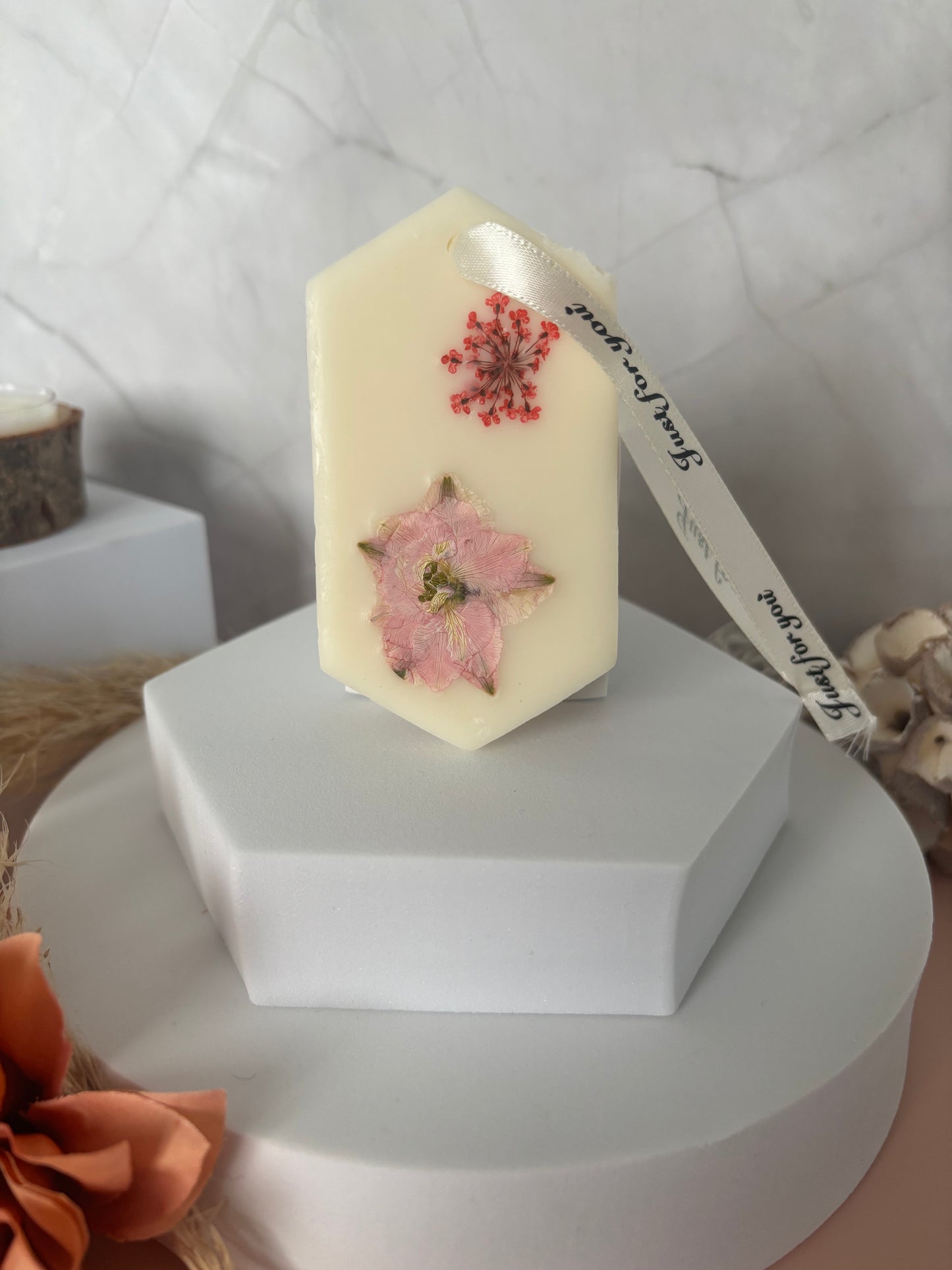 Suspension Parfumée - Fleur de Coton - losange