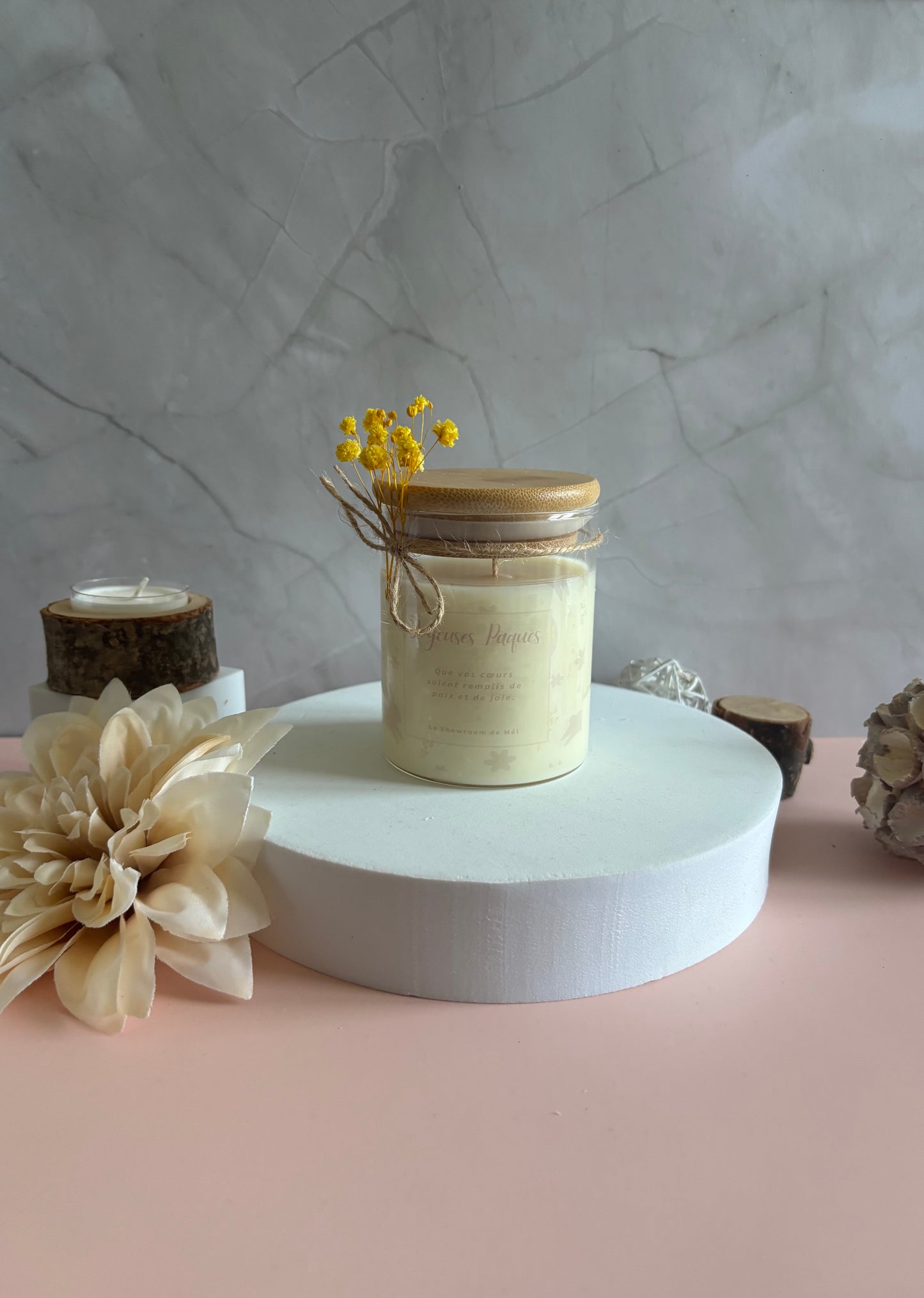 Bougie Nougat blanc Pâques
