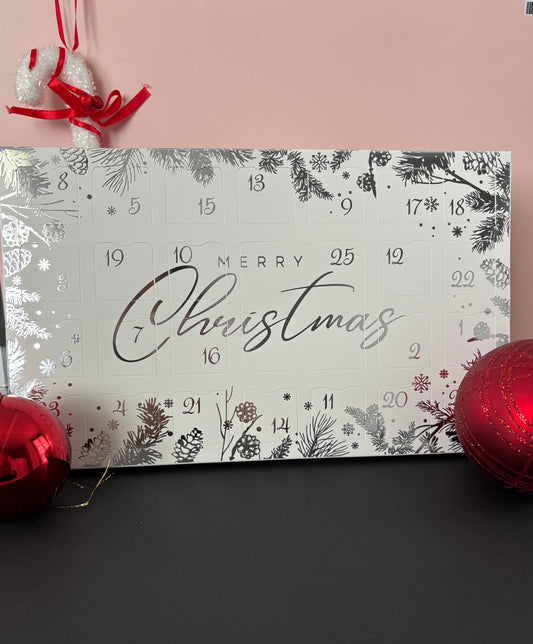 Calendrier de l'avent "Blanc et argenté"