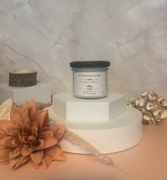 Bougie Nougat blanc
