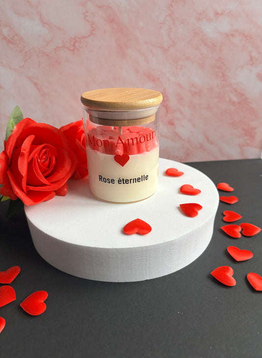 Bougie Rose éternelle