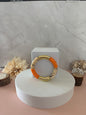 🧡 Éclat Safran — orange, beige tacheté noir & doré