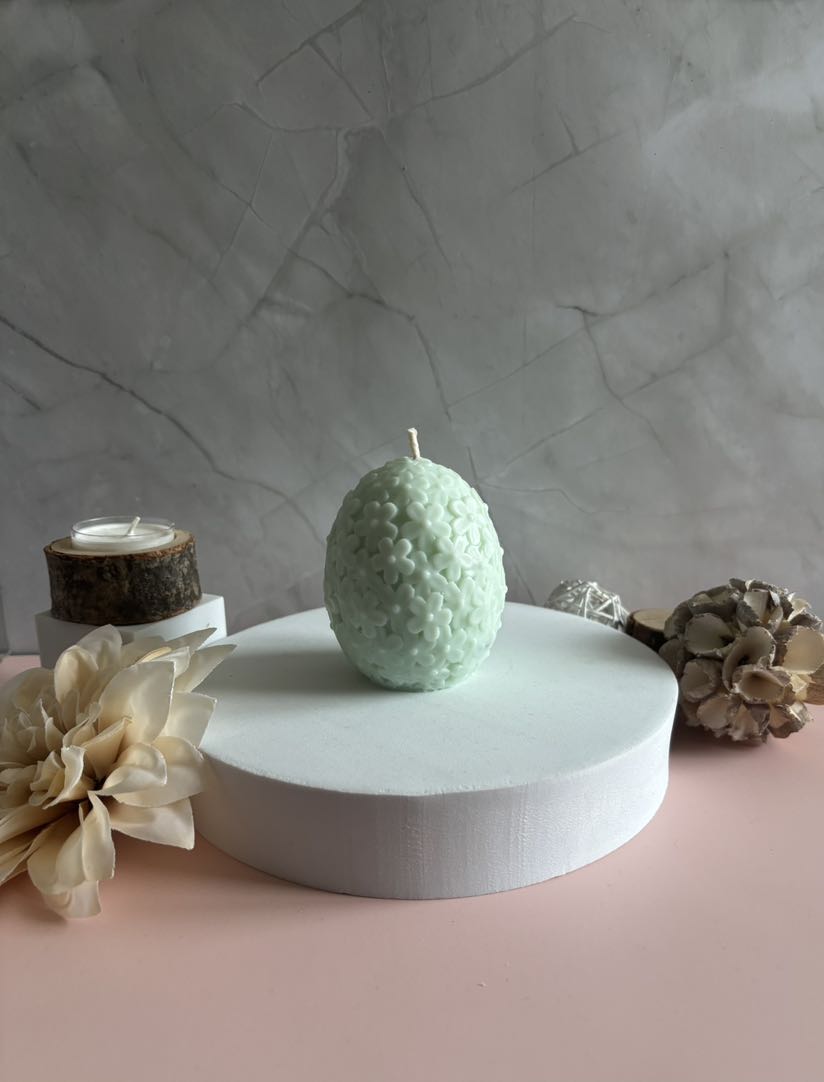 Bougie Vanille oeuf vert