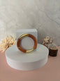🧡 Bracelet Ambre Doré — orange caramel & doré